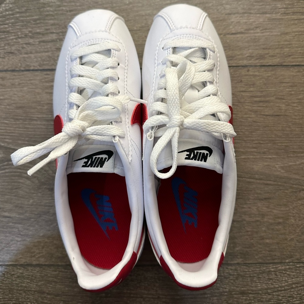 Nike classic Cortez leather white red